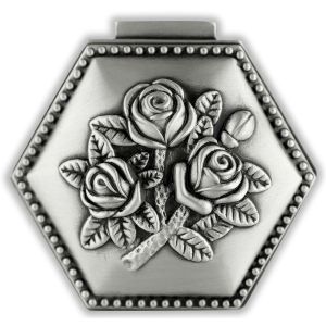 Metal Rosary Box with Floral Relief   (Minimum quantity purchase is 1)  
