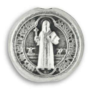 St Benedict Medal Rosary Beads (pkg 12 beads) - 6 mm Round, Made in Italy  *  (Minimum quantity purchase is 1)