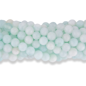 Jade Beads in Variegated Light Green, 6mm - Pkg 60 * (Minimum quantity purchase is 1)