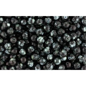 Black and Gray Spun Glass 8mm Beads - Pkg 60 *  (Minimum quantity purchase is 3)