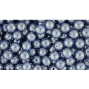 CZECH Glass Pearl Beads, 6 mm round, steel blue - 60 per pk    (Minimum quantity purchase is 1)