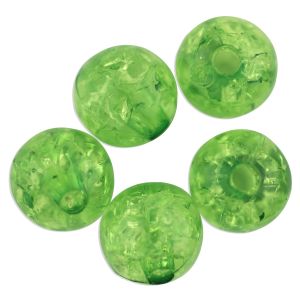  Crackle Beads - Lime - 8mm (Packs of 60; Plastic)    (Minimum quantity purchase is 1)