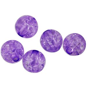 Crackle Beads, Plastic, Purple, 8mm - Pkg of 60  (Minimum quantity purchase is 1)