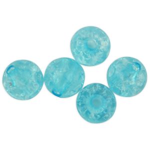 8 mm Turquoise Blue Crackle Beads - Pack of 60, Plastic   *  (Minimum quantity purchase is 3)