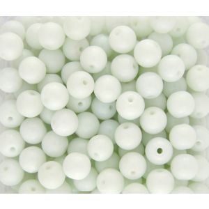  White Glass Beads - 8 mm Round - Pack of 60 *   (Minimum quantity purchase is 3)
