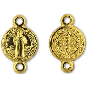 Gold Tone St Benedict Medal Our Father Beads  * (Minimum quantity purchase is 6)