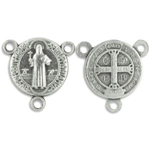 St Benedict  Rosary Center 3/4 inch    (Minimum quantity purchase is 2)