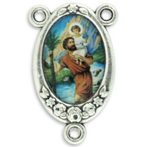  St. Christopher Color Image Center Piece -1 inch  * (Minimum quantity purchase is 5)