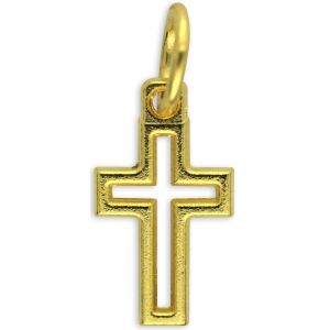  Gold Plated Silhouette Cross 1.5 cm   (Minimum quantity purchase is 2)