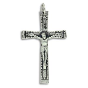   Flared and Textured Crucifix - 1 5/8"  (Minimum quantity purchase is 1)