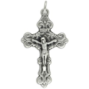   Ornate Fleur-de-Lis  Crucifix 1.5 inch   (Minimum quantity purchase is 1)