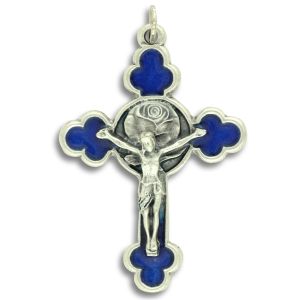  Orthodox / Byzantine Crucifix - with Rose -  1 7/8"     (Minimum quantity purchase is 1)