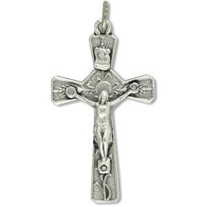 Bread of Life Crucifix – 1 1/2" Silver Oxidized, Made in Italy  * (Minimum quantity purchase is 2)
