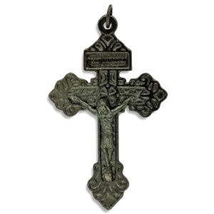 Pardon Crucifix I – 2-1/8" Gunmetal, Made in Italy * (Minimum quantity purchase is 1)
