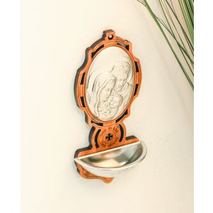  Olive Wood Holy Water Font - Holy Family *  (Minimum quantity to purchase is 1) 