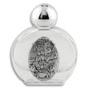 The Nativity Glass Holy Water Bottle - 1.5 oz Travel Size, Made in Italy  (Minimum quantity purchase is 1)