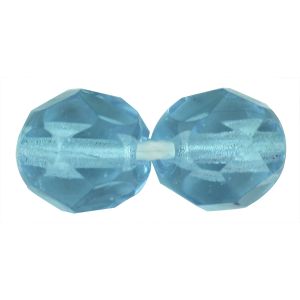 Czech Firepolished Crystal Birthstone Beads 6mm March or Dec. / Aquamarine - pkg of 60   (Minimum quantity purchase is 1)