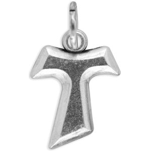  Tau Cross Medal - Die-cast silver plated 11/16 inch   (Minimum quantity purchase is 5)