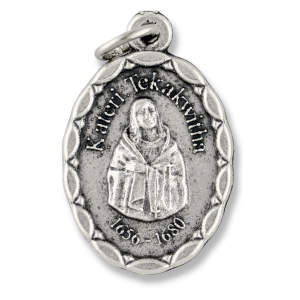  Saint Kateri Tekakwitha Medal 1 inch   (Minimum quantity purchase is 3)