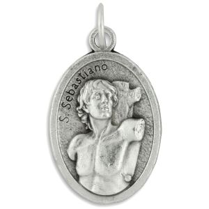  St Sebastian Protect Me / Athlete Patron Saint Medal 1 inch (Minimum quantity purchase is 2)