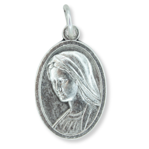  Our Lady of Medjugorje Medal - Die-Cast Italian Silver Plated 1 inch (Minimum quantity purchase is 3)