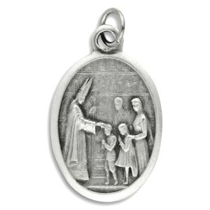 Confirmation / Holy Spirit Medal - Italian Silver OX 1 inch   (Minimum quantity purchase is 2)