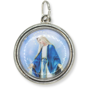   Miraculous Medal - Color Image - Round - 1"   (Minimum quantity purchase is 2)