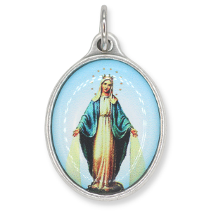 Miraculous Medal / Pray for Us Full Color Medal - 1"   (Minimum quantity purchase is 1)