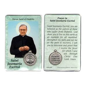  Saint Josemaria Escriva Prayer Card with Medal (Diabetes)  