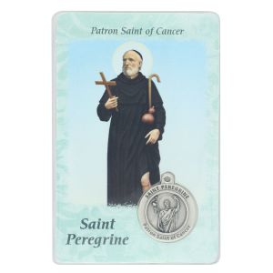  Saint Peregrine Prayer Card with Medal (Cancer) (Minimum quanity purchase is 1)