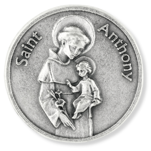 Saint Anthony Pocket Token (1.25") - Patron of Lost Things - Closeout Sale *   (Minimum quantity purchase is 3)
