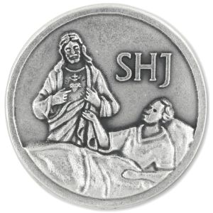 Sacred Heart of Jesus comforting the Sick Pocket Token (Minimum qty. purchase is 1)