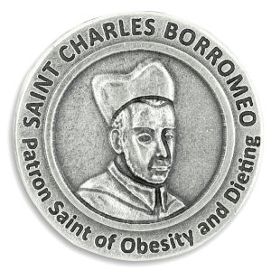  Saint Charles Borromeo Pocket Token - Patronage: Obesity and Dieting (Minimum quantity purchase is 1)