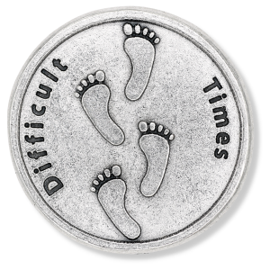  Difficult Times / Footprints Pocket Token   (Minimum quantity purchase is 1)