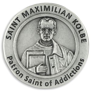  Saint Maximilian Kolbe Pocket Token - Patronage: Addiction (Minimum quantity purchase is 1)