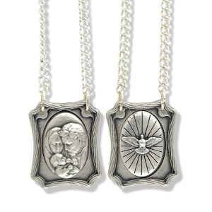 Holy Family / Holy Spirit Metal Scapular  - 26"     (Minimum quantity purchase is 1)