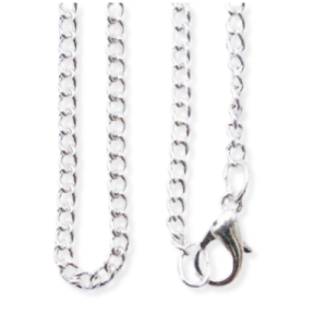 24" Necklace Chain with Lobster Clasp - Silver Oxidized, Made in Italy *  (Minimum quantity purchase is 1)