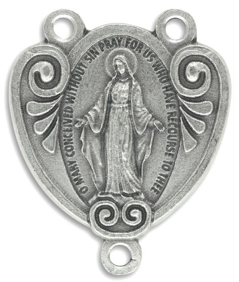  Ornate Our Lady of the Miraculous Medal Center Piece 1-1/8"  (Minimum quantity purchase is 2)