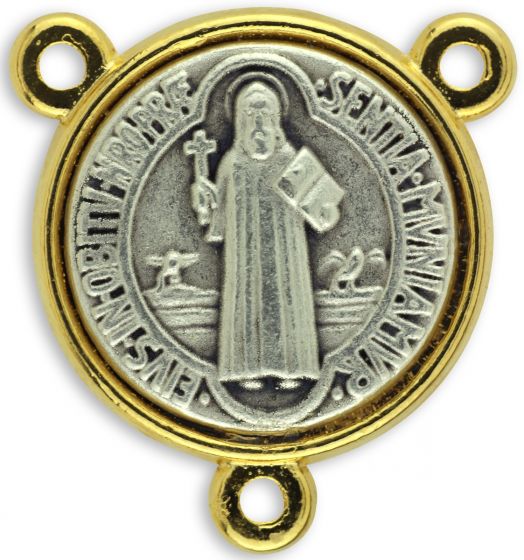   St. Benedict Center Piece  - Two Tone - 5/8" (Minimum quantity purchase is 1)