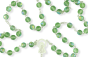   AB Light Green / August 7mm Glass Bead Rosary - 20 1/2"   (Minimum quantity purchase is 1)