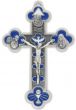 Tertium Millennium 5-Way Metal Wall Crucifix - 5", Blue Enamel  *  (Minimum quantity purchase is 1)