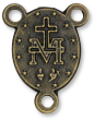   Miraculous Medal Center Piece - 1/2 inch Bronze @  (Minimum quantity purchase is 5)