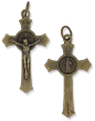    St. Benedict Flared Edge Crucifix 1.5 inch - Bronze    (Minimum quantity purchase is 2)