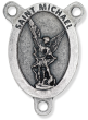 St Michael the Archangel Oval Centerpiece - Silver Ox, 1-1/16"   (Minimum quantity purchase is 2)