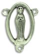 Blessed Virgin Mary Rosary Center – 7/8" Full Figure Open Design Silver Oxidized, Made in Italy * (Minimum quantity purchase is 2)