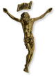 Jesus Corpus for Crucifix – Extra Large 15 3/4" Bronze Finish Resin & INRI, Made in Italy   (Minimum quantity purchase is 1)