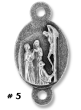 Seven Sorrows Medals Parts Set - 8 Piece Set, Silver Ox *  (Minimum quantity purchase is 1)