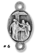 Seven Sorrows Medals Parts Set - 8 Piece Set, Silver Ox *  (Minimum quantity purchase is 1)