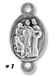 Seven Sorrows Medals Parts Set - 8 Piece Set, Silver Ox *  (Minimum quantity purchase is 1)