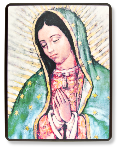 Our Lady of Guadalupe Picture on Wood - 8.5 x 6.5"     (Minimum quantity purchase is 1)